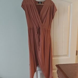 Luxe Rust Asymmetrical Dress